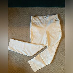 Women’s Yellow and White Stripe Pants from Chico’s